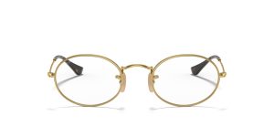 Rayban RX3547V-2500 Oval แว่นสายตาทรงวงรีโลหะสีทอง Arista