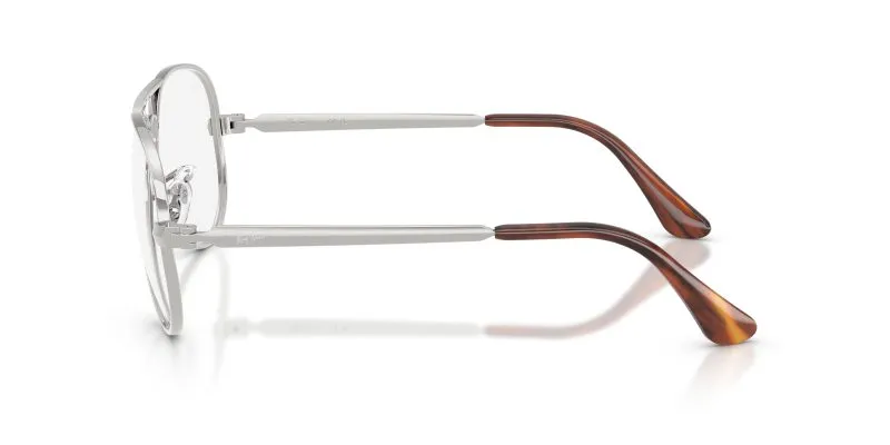 แว่นสายตา Rayban RX3925V 2501 มุมข้าง ขาแว่นโลหะเงินขัดเงาเข้าชุดกรอบหน้า