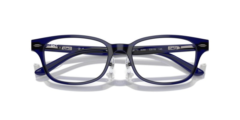 Rayban RX5427D 8288 close-up ด้านหน้า โลโก้ Rayban สลักบนขาแว่น