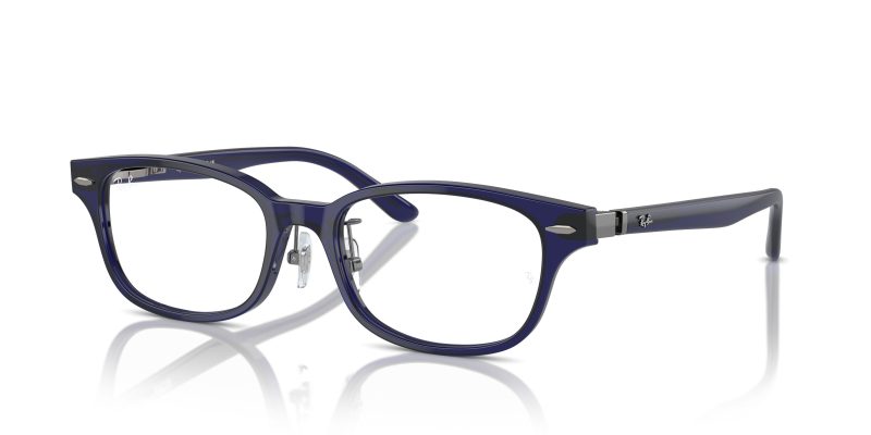 Rayban RX5427D 8288 มุมเอียง 3/4 เห็นทรงหมอนและบานพับ Flexible