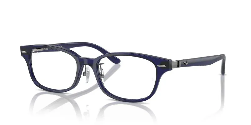 Rayban RX5427D 8288 มุมเอียง 3/4 เห็นทรงหมอนและบานพับ Flexible