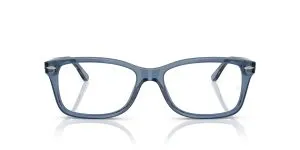 Rayban RX5428 8223 แว่นสายตาสีน้ำเงินเข้มโปร่งใสทรงสี่เหลี่ยม ด้านหน้า