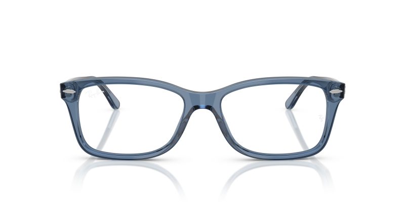 Rayban RX5428 8223 แว่นสายตาสีน้ำเงินเข้มโปร่งใสทรงสี่เหลี่ยม ด้านหน้า