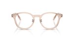 Rayban RX5443D-8267 แว่นสายตาอะซิเตทน้ำตาลอ่อนโปร่งใส ทรงสี่เหลี่ยมจัตุรัส Key Bridge Asian Fit ทั้งสองเพศ