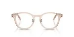 Rayban RX5443D-8267 แว่นสายตาอะซิเตทน้ำตาลอ่อนโปร่งใส ทรงสี่เหลี่ยมจัตุรัส Key Bridge Asian Fit ทั้งสองเพศ