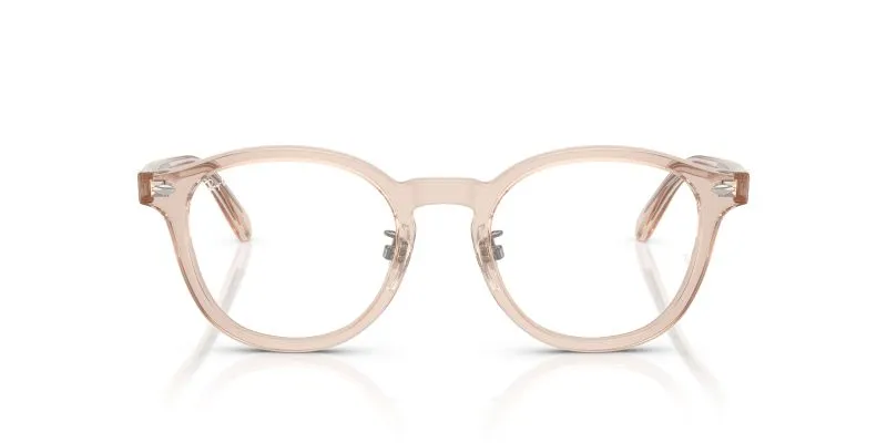 Rayban RX5443D-8267 แว่นสายตาอะซิเตทน้ำตาลอ่อนโปร่งใส ทรงสี่เหลี่ยมจัตุรัส Key Bridge Asian Fit ทั้งสองเพศ