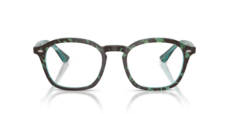 Rayban Optic RX5451F 8486 Havana Blue Rayban RX5451F 8486 แว่นสายตาอะซิเตทลายเต่า Havana ตัดฟ้า สำหรับทุกเพศ