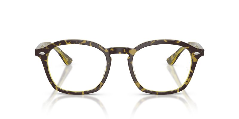 Rayban RX5451F 8487 แว่นสายตาฮาวานาเขียวโปร่งใส สำหรับทุกเพศ