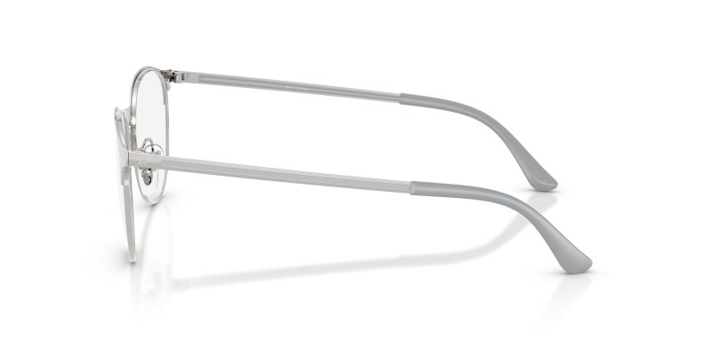 แว่นสายตา Rayban RX6375 2501 มุมข้าง ทรง Phantos โลหะบางสีเงินรมเงา (Silver Polished) ดูสะอาดและเรียบหรู