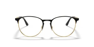Rayban RX6375 2890 แว่นสายตาดำพื้นทอง สำหรับทุกเพศ