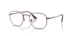 Rayban Hexagonal RX6448 2511 Brown Rayban RX6448 2511 มุมเอียง 3/4