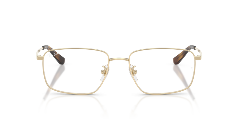 Rayban Optic RX6524D 2993 แว่นสายตากรอบโลหะสีทองอ่อนทรงหมอน ยูนิเซ็กซ์
