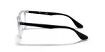 แว่นสายตา Rayban RX7074 5943 มุมข้าง ขาดำประกายตัดกรอบใส