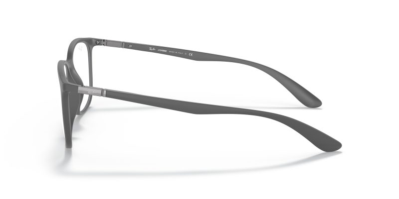 แว่นสายตา Rayban RX7199 5521 มุมข้าง ขาโลหะเทาบางพร้อม Flexible Frame