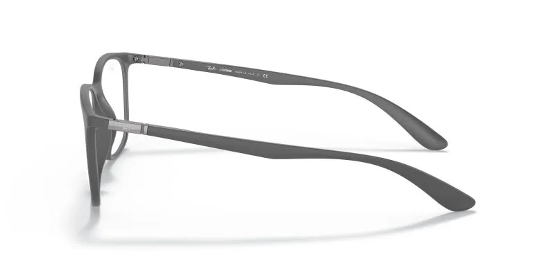 แว่นสายตา Rayban RX7199 5521 มุมข้าง ขาโลหะเทาบางพร้อม Flexible Frame