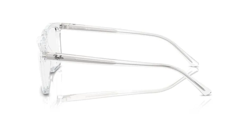 แว่นสายตา Rayban Alain RX7239F 2001 มุมข้าง ขาอะซิเตทใสขัดเงา Asian Fit
