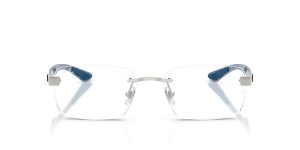 Rayban RX8423 2501 แว่นสายตาไร้ขอบโลหะสีเงิน ทุกเพศ