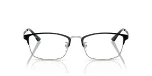 Rayban RX8772D 1235 แว่นสายตาไทเทเนียมดำพื้นเงินครึ่งขอบ ทุกเพศ