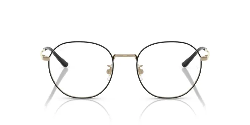 Rayban RX8778D-1250 แว่นสายตาไทเทเนียมดำพื้นทอง ทรงสี่เหลี่ยมจัตุรัส Asian Fit
