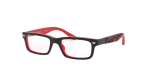Rayban Optic RY1535-3573 Black On Red Rayban RY1535 3573 close-up ด้านหน้า