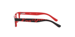 Rayban Optic RY1535-3573 Black On Red แว่นสายตา Rayban RY1535 3573 มุมข้าง กรอบอะซิเตทยืดหยุ่นสองโทนดำแดง