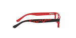 Rayban Optic RY1535-3573 Black On Red Rayban RY1535 3573 มุมเอียง 3/4