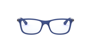 Rayban RY1549 3655 แว่นสายตาเด็กทรงสี่เหลี่ยมกรอบฉีดสีน้ำเงินด้าน
