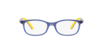 Rayban Optic RY1615D 3907 Transparent Blue Rayban RY1615D 3907 แว่นสายตาเด็กทรงหมอน กรอบน้ำเงินโปร่งใส สำหรับเด็ก