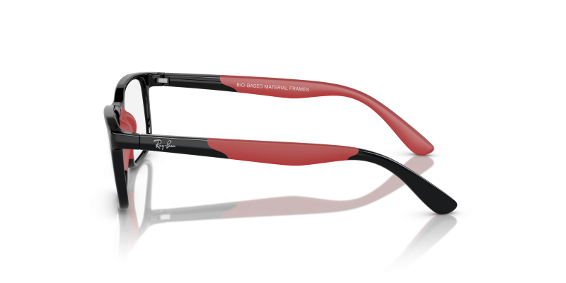 แว่นสายตา Rayban RY1621F 3928 มุมข้าง ขาแว่นยางสีแดงกันลื่น
