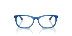 Rayban RY1642F 3999 แว่นสายตาเด็กอะซิเตททรงหมอนสีน้ำเงินโปร่งใสไล่เทา สำหรับเด็ก