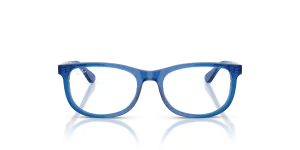 Rayban RY1642F 3999 แว่นสายตาเด็กอะซิเตททรงหมอนสีน้ำเงินโปร่งใสไล่เทา สำหรับเด็ก
