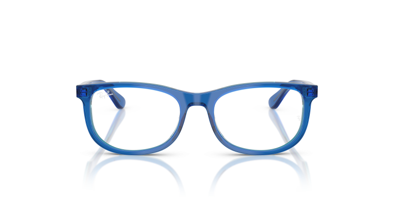 Rayban RY1642F 3999 แว่นสายตาเด็กอะซิเตททรงหมอนสีน้ำเงินโปร่งใสไล่เทา สำหรับเด็ก