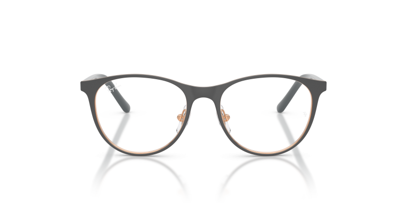 Rayban RY9552V 4099 แว่นสายตาเด็กสีเทาด้านบนโรสโกลด์ ด้านหน้า