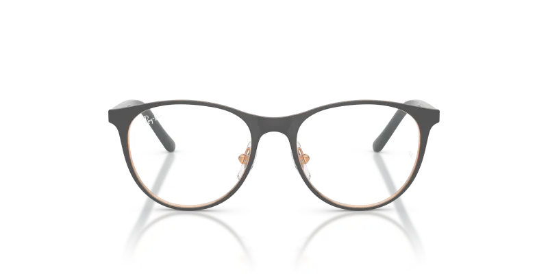 Rayban RY9552V 4099 แว่นสายตาเด็กสีเทาด้านบนโรสโกลด์ ด้านหน้า