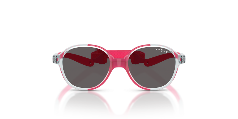 Vogue Sun VJ2012 330187 Azure Fuchsia Rubber Smoke Black Vogue VJ2012 330187 แว่นกันแดดเด็กสีฟ้าครามยางบานเย็นเลนส์สโมคดำ สำหรับเด็ก