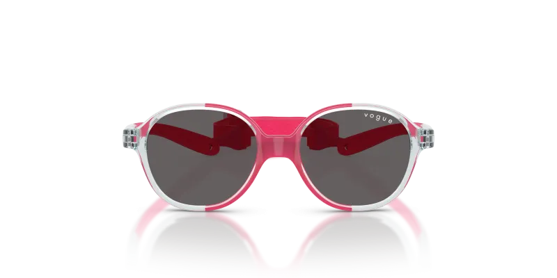 Vogue Sun VJ2012 330187 Azure Fuchsia Rubber Smoke Black Vogue VJ2012 330187 แว่นกันแดดเด็กสีฟ้าครามยางบานเย็นเลนส์สโมคดำ สำหรับเด็ก