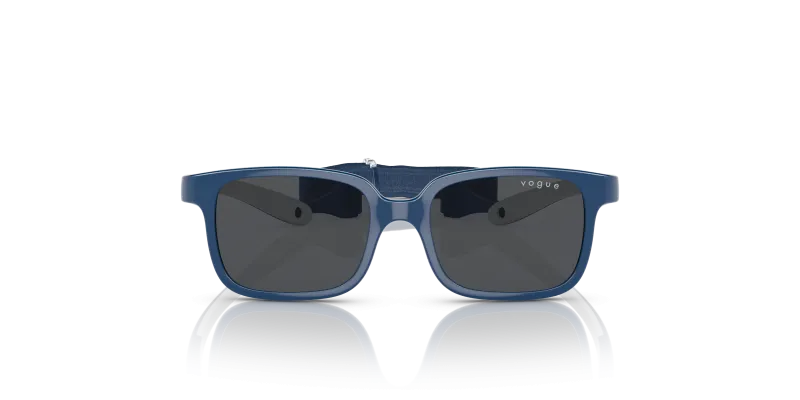 Vogue Sun VJ2017 297487 Blue On Cream Rubber Dark Grey Vogue VJ2017 297487 แว่นกันแดดเด็กกรอบน้ำเงินพื้นครีมเลนส์เทาเข้ม สำหรับเด็กทุกเพศ