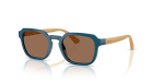 Vogue Sun VJ2025 319073 Full Blue Dark Brown Vogue VJ2025 319073 มุมเอียง 3/4