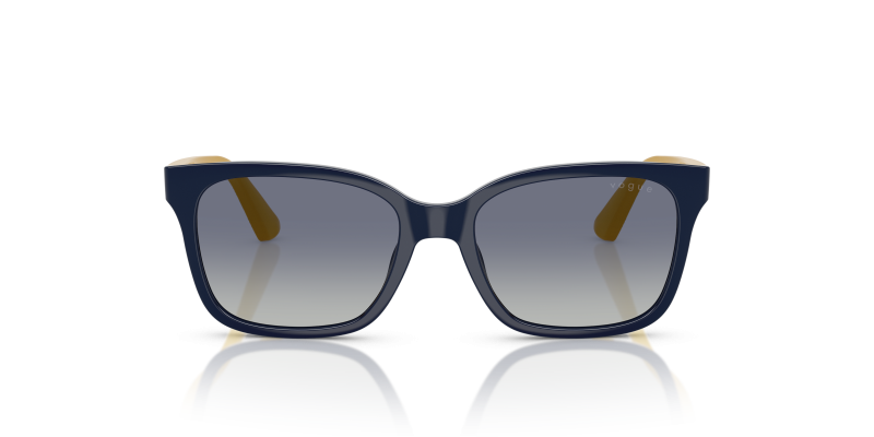 Vogue Sun VJ2027 31054L Full Dark Blue Blue Grey Gradient Vogue VJ2027 31054L แว่นกันแดดน้ำเงินเข้มขามัสตาร์ดเลนส์ไล่ระดับน้ำเงินเทา สำหรับเด็กผู้ชาย