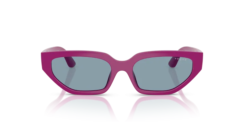 Vogue Sun VJ2029 230180 Full Fuchsia Light Blue Vogue VJ2029 230180 แว่นกันแดดเด็กกรอบบานเย็นเลนส์ฟ้า ทรง Irregular สำหรับเด็กผู้หญิง