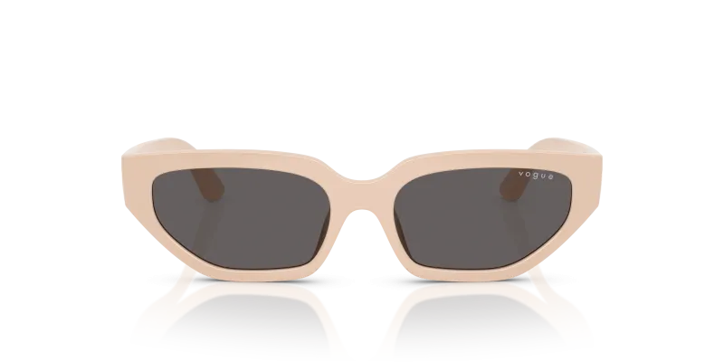 Vogue Sun VJ2029 320687 Full Beige Black Smoke Vogue VJ2029 320687 แว่นกันแดดสีเบจ เลนส์สโมคดำ สำหรับเด็กผู้หญิง