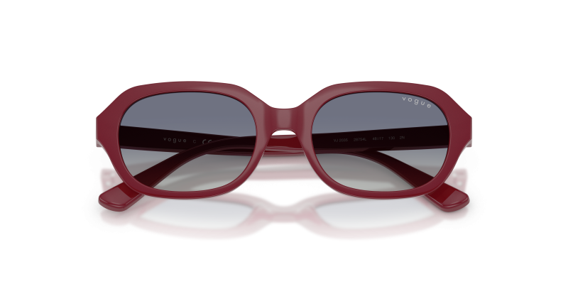 Vogue VJ2035 28754L close-up ด้านหน้า เลนส์ไล่เฉดน้ำเงินเทา