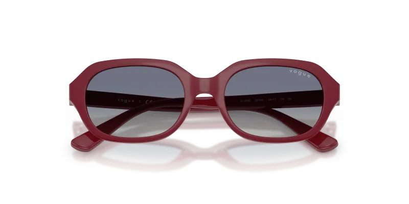 Vogue VJ2035 28754L close-up ด้านหน้า เลนส์ไล่เฉดน้ำเงินเทา