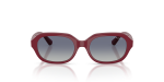 Vogue VJ2035 28754L แว่นกันแดดสีเชอร์รี เลนส์น้ำเงินไล่เทา สำหรับเด็กผู้หญิง