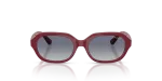 Vogue VJ2035 28754L แว่นกันแดดสีเชอร์รี เลนส์น้ำเงินไล่เทา สำหรับเด็กผู้หญิง