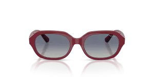 Vogue VJ2035 28754L แว่นกันแดดสีเชอร์รี เลนส์น้ำเงินไล่เทา สำหรับเด็กผู้หญิง