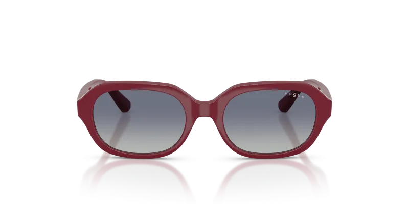 Vogue VJ2035 28754L แว่นกันแดดสีเชอร์รี เลนส์น้ำเงินไล่เทา สำหรับเด็กผู้หญิง