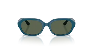 Vogue VJ2035 319071 แว่นกันแดดน้ำเงินเต็มเลนส์เขียวเข้ม สำหรับเด็กผู้หญิง