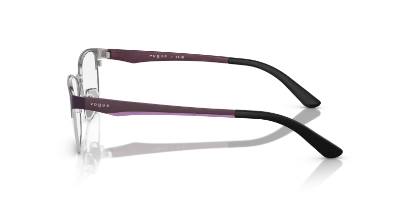 แว่นสายตา Vogue VO3940 965S มุมข้าง โลหะ Brushed Plum ขาแว่นพลาสติกฉีด
