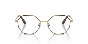 Vogue VO4094 997 แว่นสายตาโลหะทรงเรขาคณิต Top Brown Pale Gold สำหรับผู้หญิง
